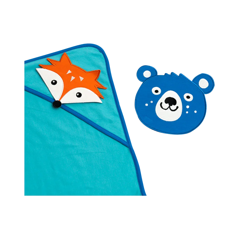 VAUVA Vauva Fox and Bear Blanket Organic Cotton Accessories