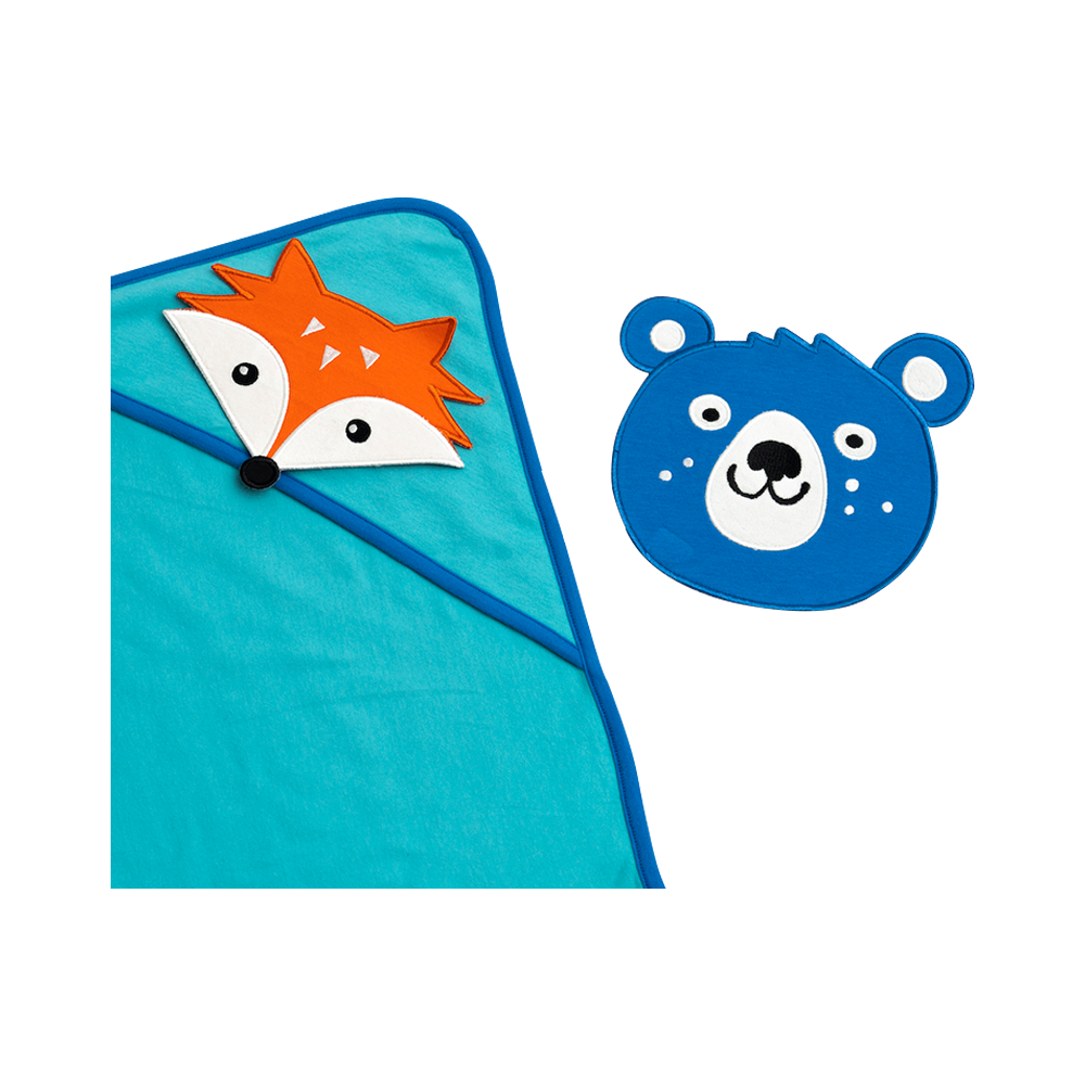 VAUVA Vauva Fox and Bear Blanket Organic Cotton Accessories