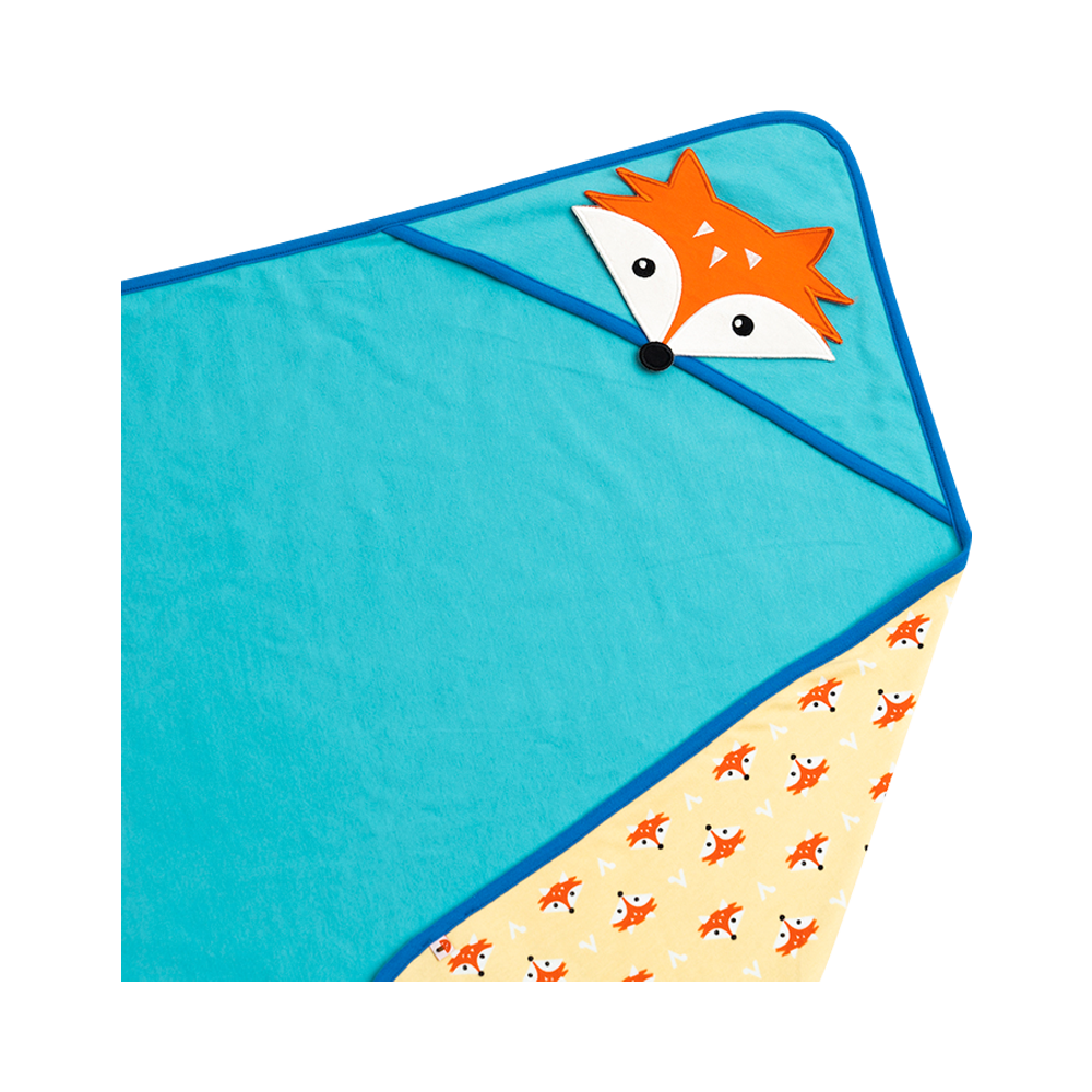 Vauva Fox and Bear Blanket Organic Cotton