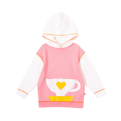 VAUVA Vauva Girls Coffee Cup Hoodie - Pink Hoodies