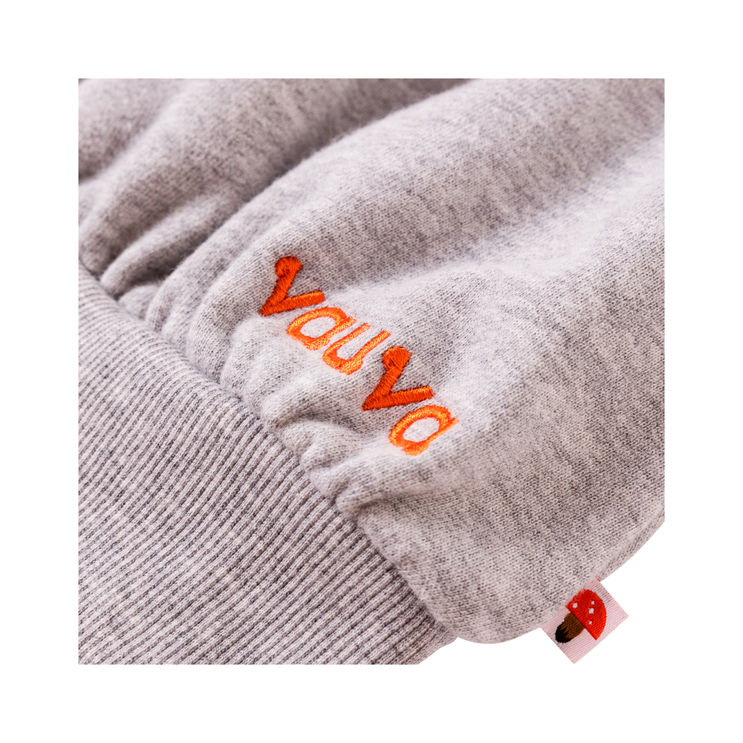 VAUVA Vauva Girls Embroidery Flower on Shoulders Sweatshirt - Grey Sweatshirts