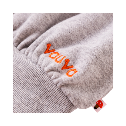 VAUVA Vauva Girls Embroidery Flower on Shoulders Sweatshirt - Grey Sweatshirts