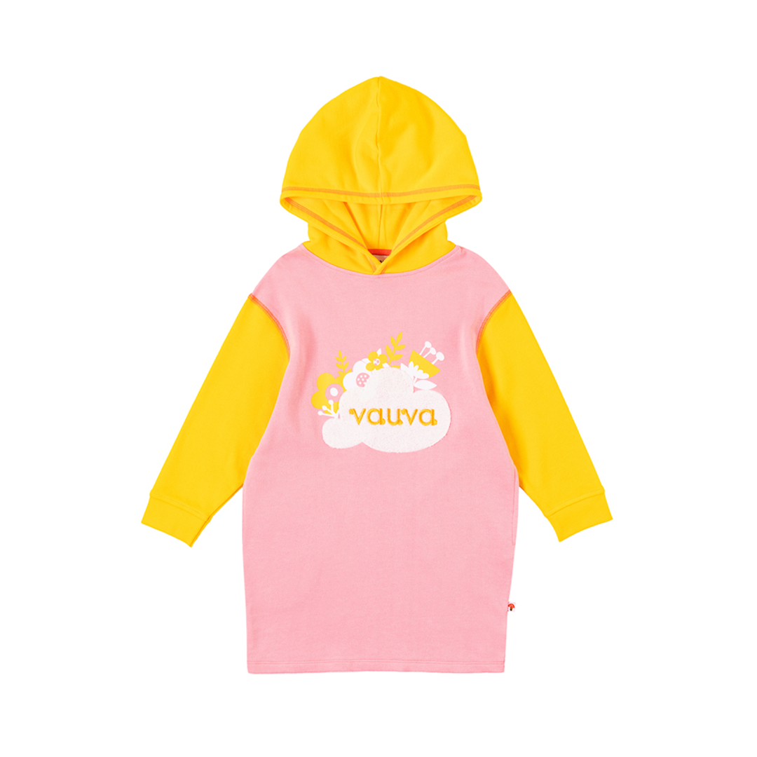 Yellow top pink hoodie