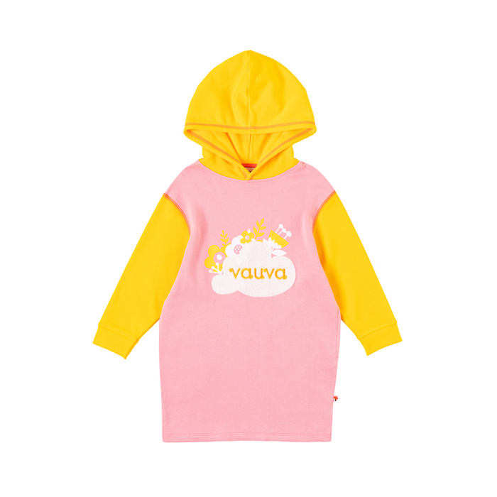 Vauva 女童花叢連帽衫 - 粉色&黃色