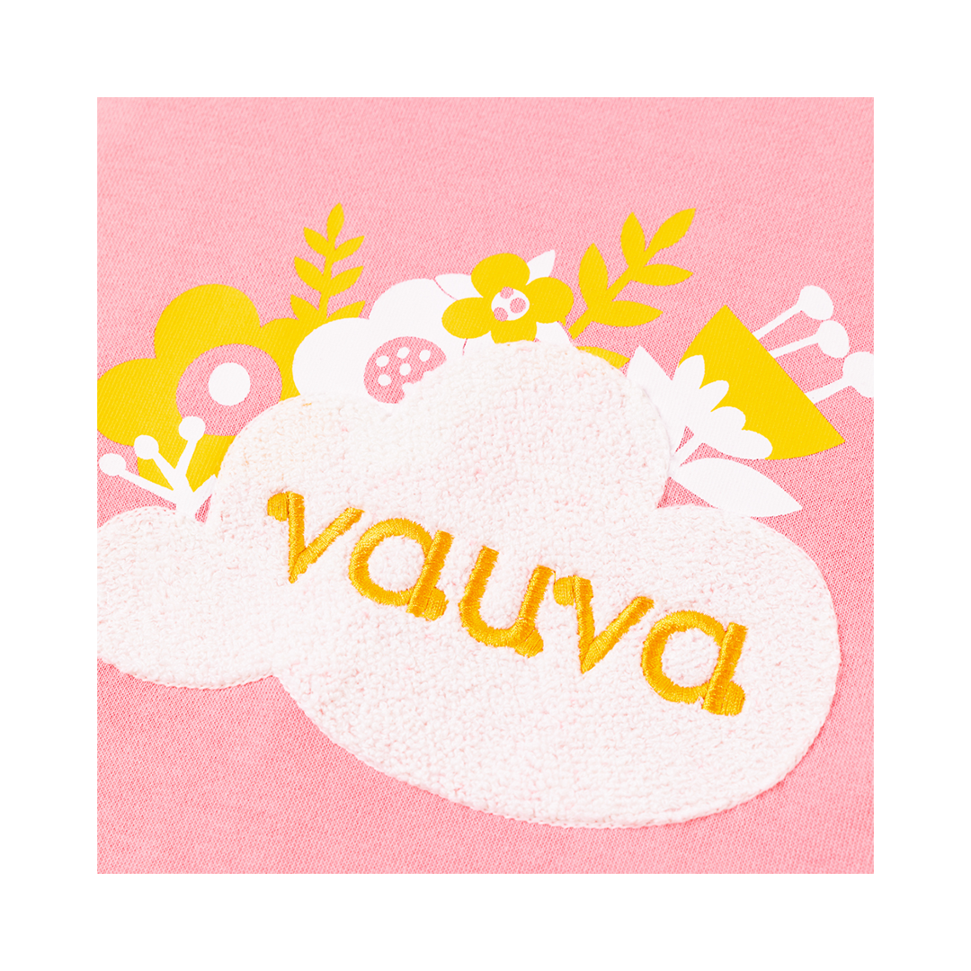 VAUVA Vauva Girls Flower Shrubs Hoodie - Pink and Yellow Hoodies