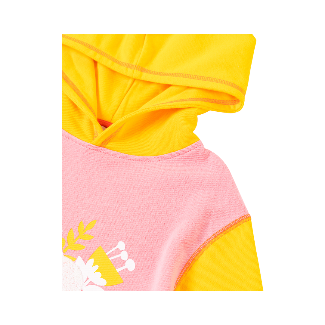 VAUVA Vauva Girls Flower Shrubs Hoodie - Pink and Yellow Hoodies