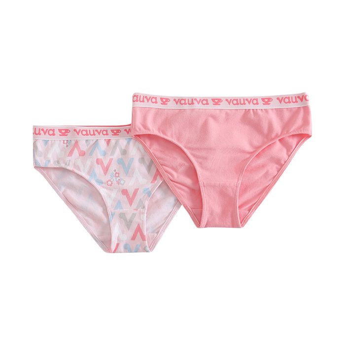 VAUVA Vauva Girls Organic Cotton Underwear - Vauva Pattern / Pink Underwear