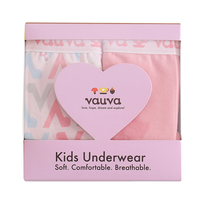 VAUVA Vauva Girls Organic Cotton Underwear - Vauva Pattern / Pink Underwear