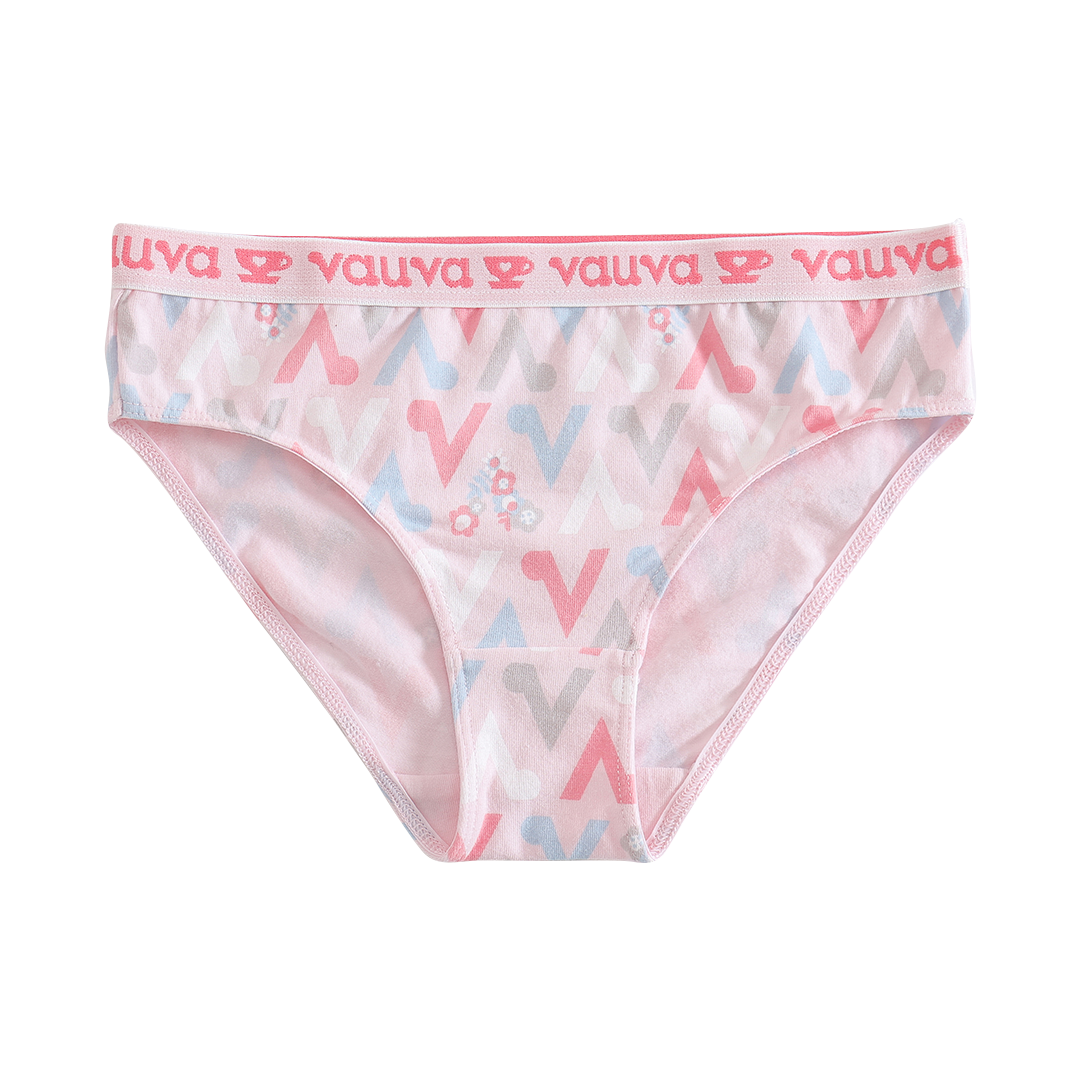 VAUVA Vauva Girls Organic Cotton Underwear - Vauva Pattern / Pink Underwear