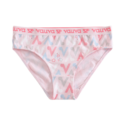 VAUVA Vauva Girls Organic Cotton Underwear - Vauva Pattern / Pink Underwear