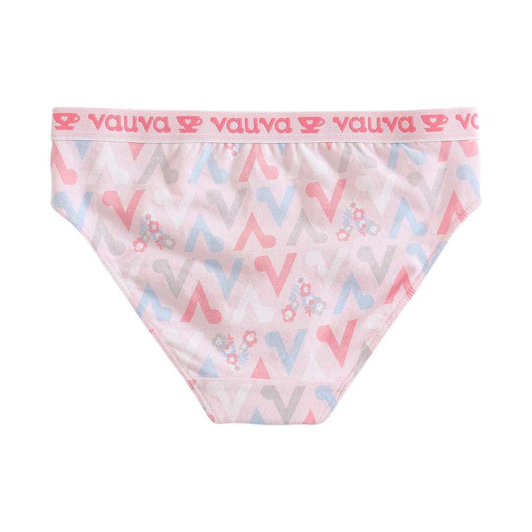 VAUVA Vauva Girls Organic Cotton Underwear - Vauva Pattern / Pink Underwear