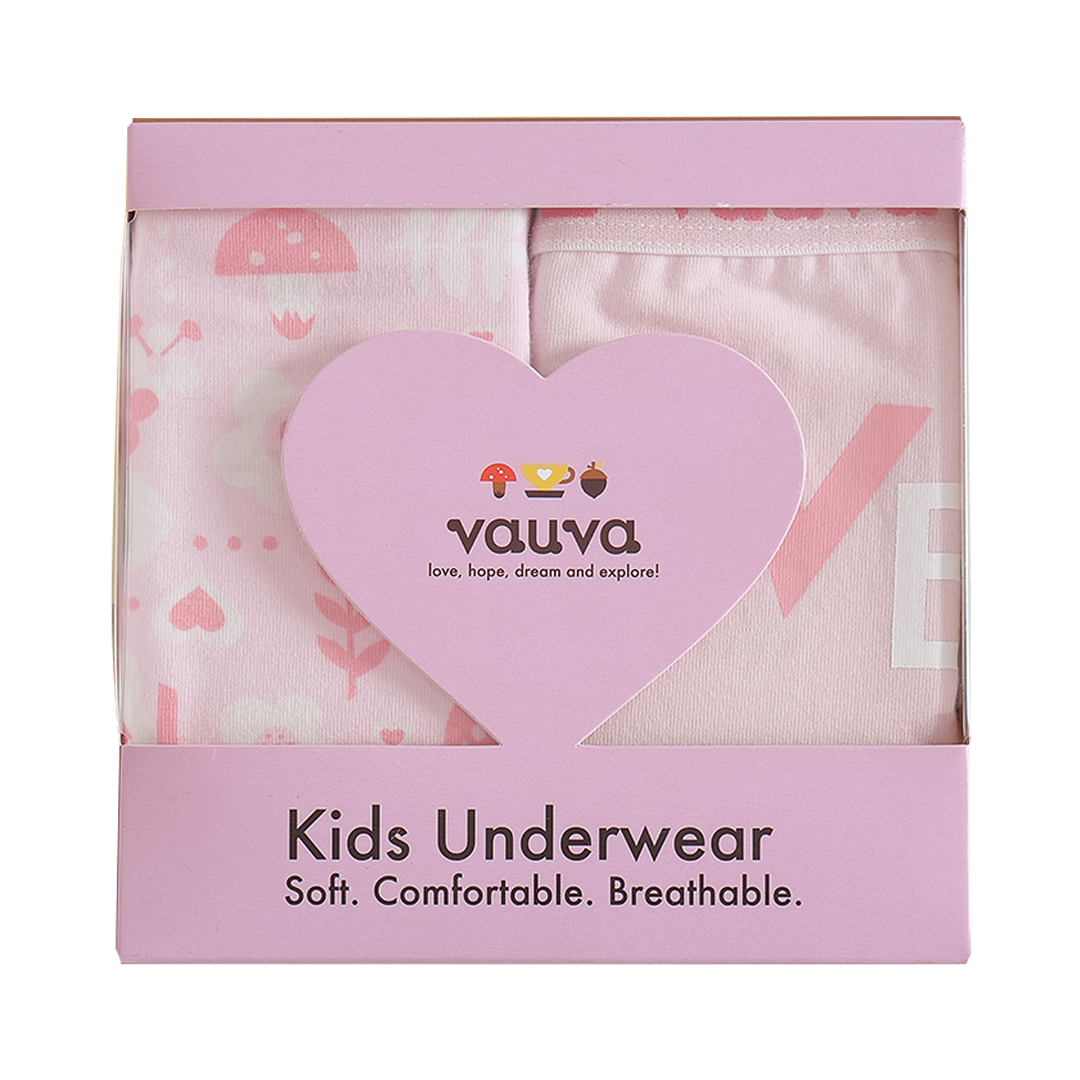 Vauva - Girls Organic Cotton Underwear (Pink) product image box front