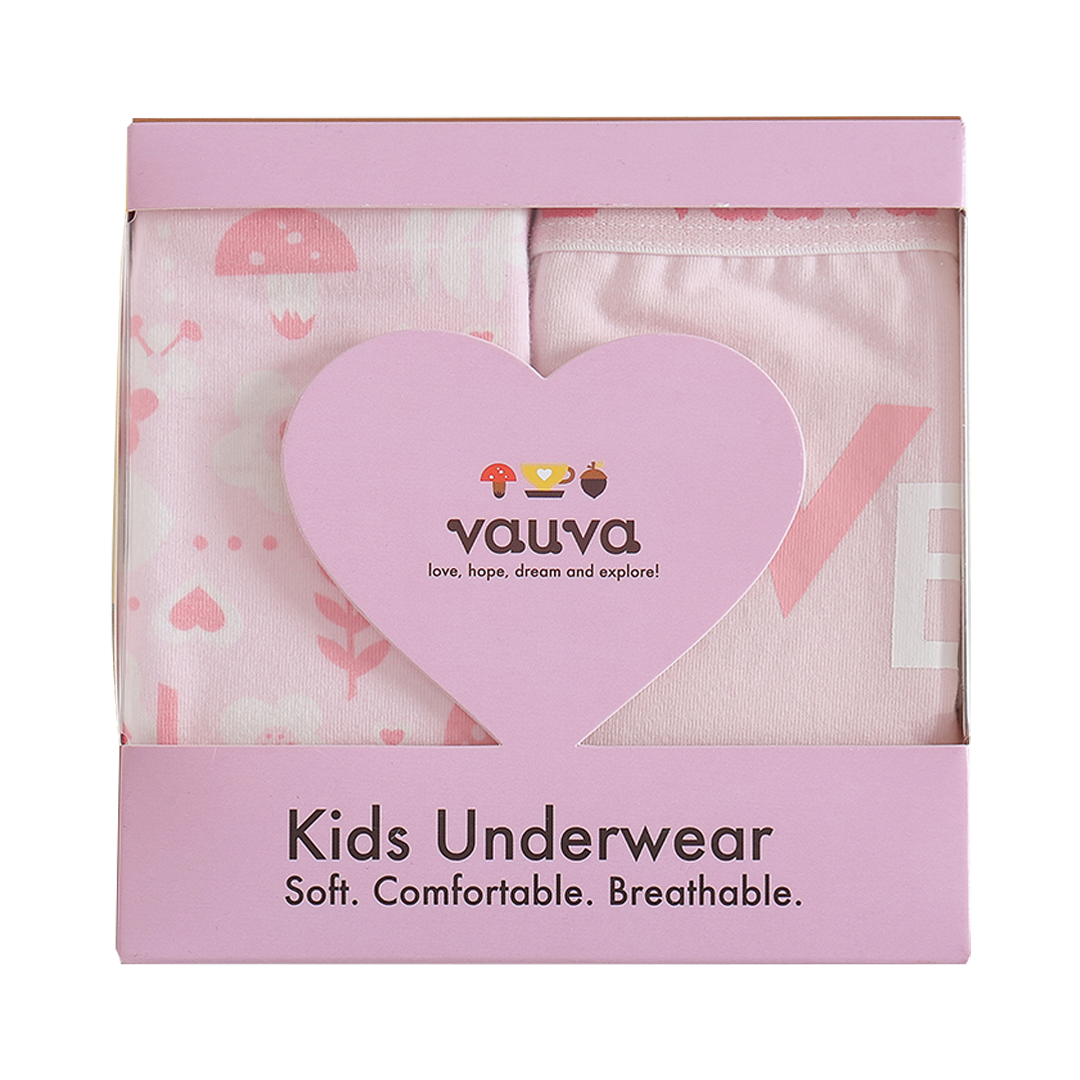 VAUVA Vauva - Girls Organic Cotton Underwear (Pink) Underwear