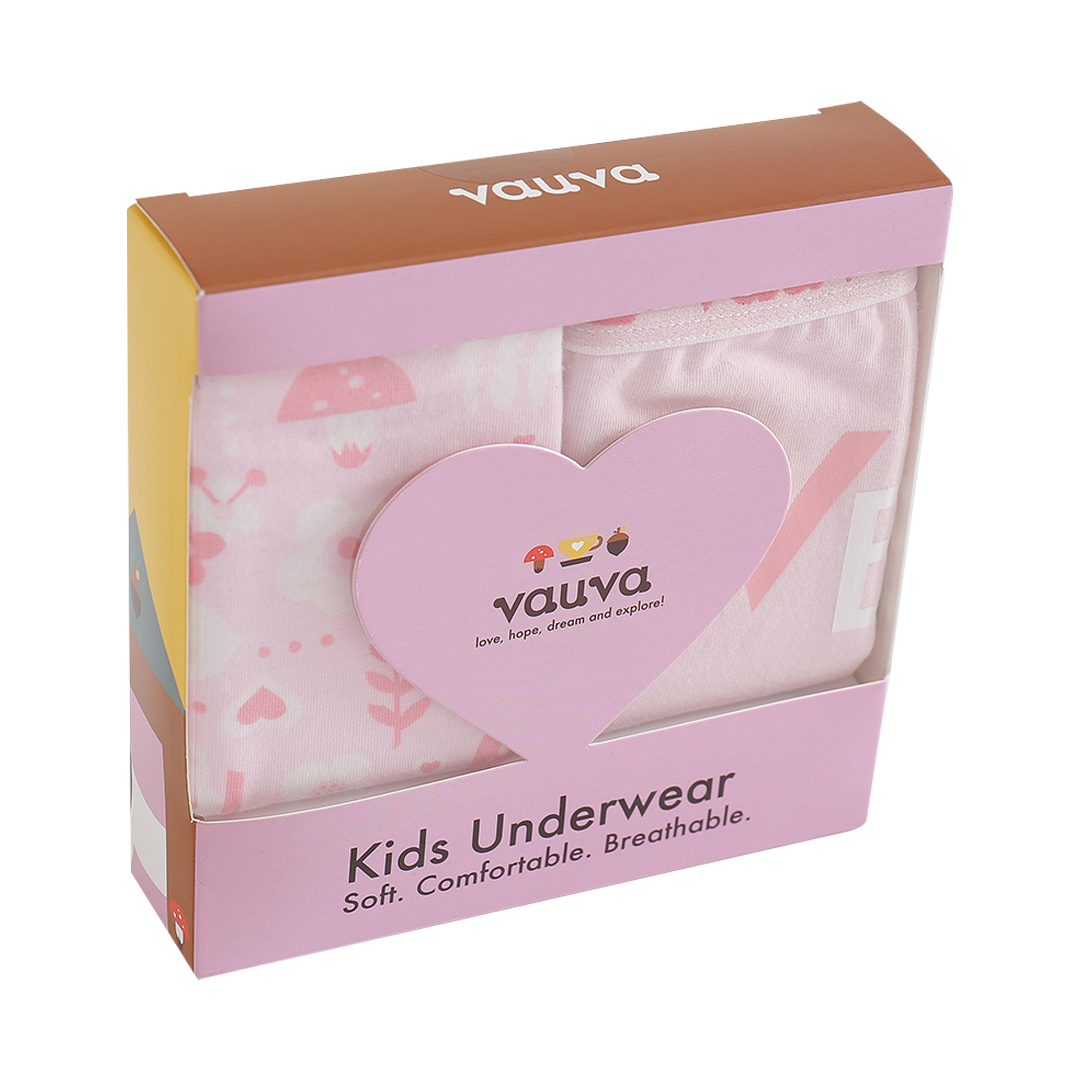 VAUVA Vauva - Girls Organic Cotton Underwear (Pink) Underwear