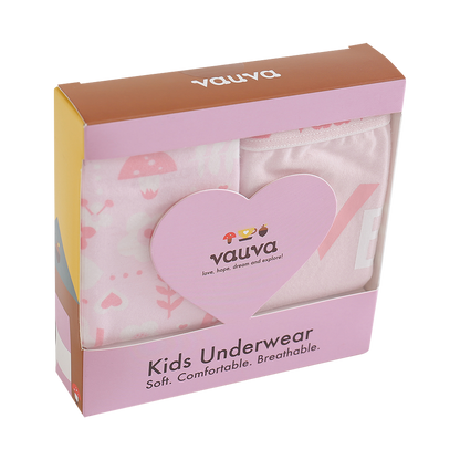 VAUVA Vauva - Girls Organic Cotton Underwear (Pink) Underwear