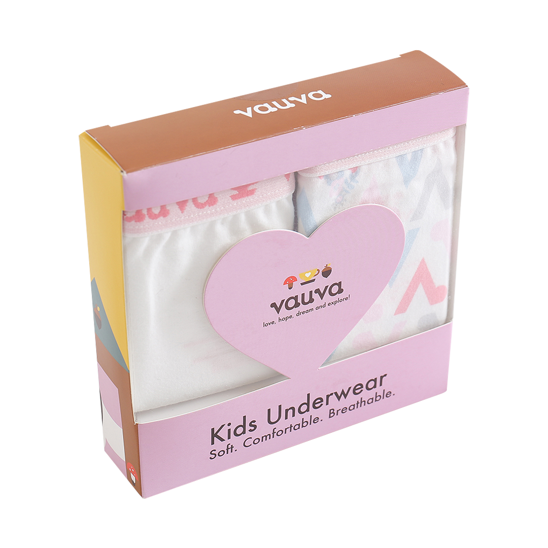 VAUVA Vauva Girls Organic Cotton Underwear - Vauva Pattern / White Underwear