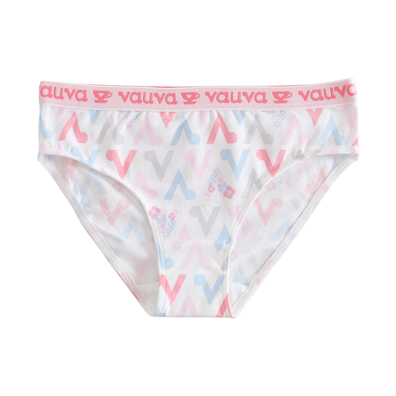 Vauva Girls Organic Cotton Underwear - Vauva Pattern / White - My Little Korner