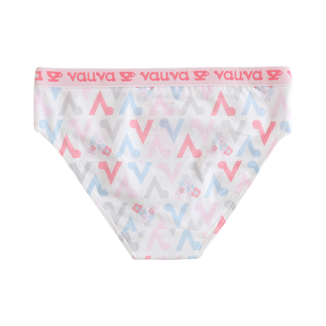 VAUVA Vauva Girls Organic Cotton Underwear - Vauva Pattern / White Underwear