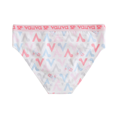 VAUVA Vauva Girls Organic Cotton Underwear - Vauva Pattern / White Underwear