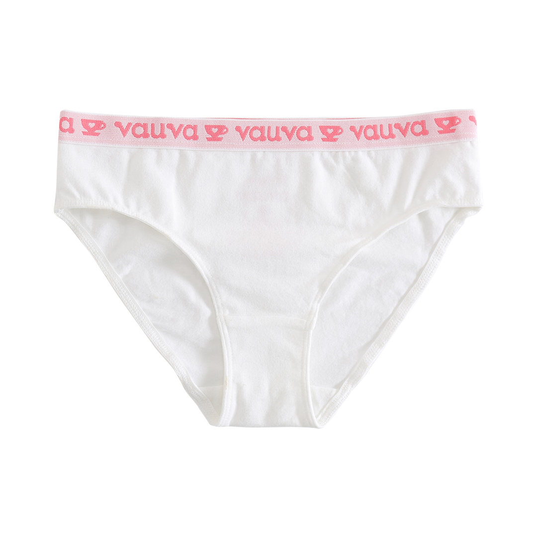 VAUVA Vauva Girls Organic Cotton Underwear - Vauva Pattern / White Underwear