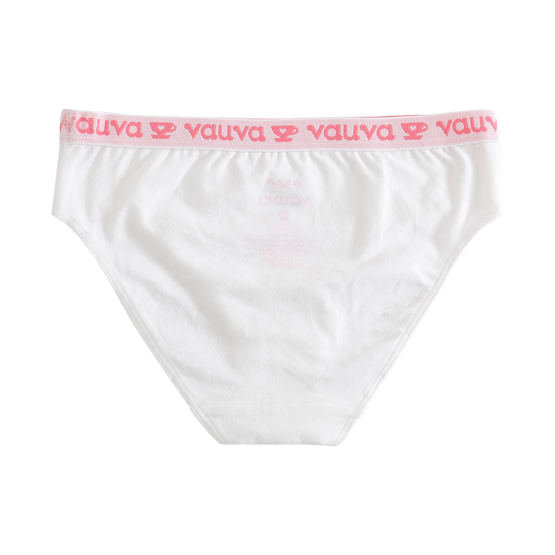 VAUVA Vauva Girls Organic Cotton Underwear - Vauva Pattern / White Underwear