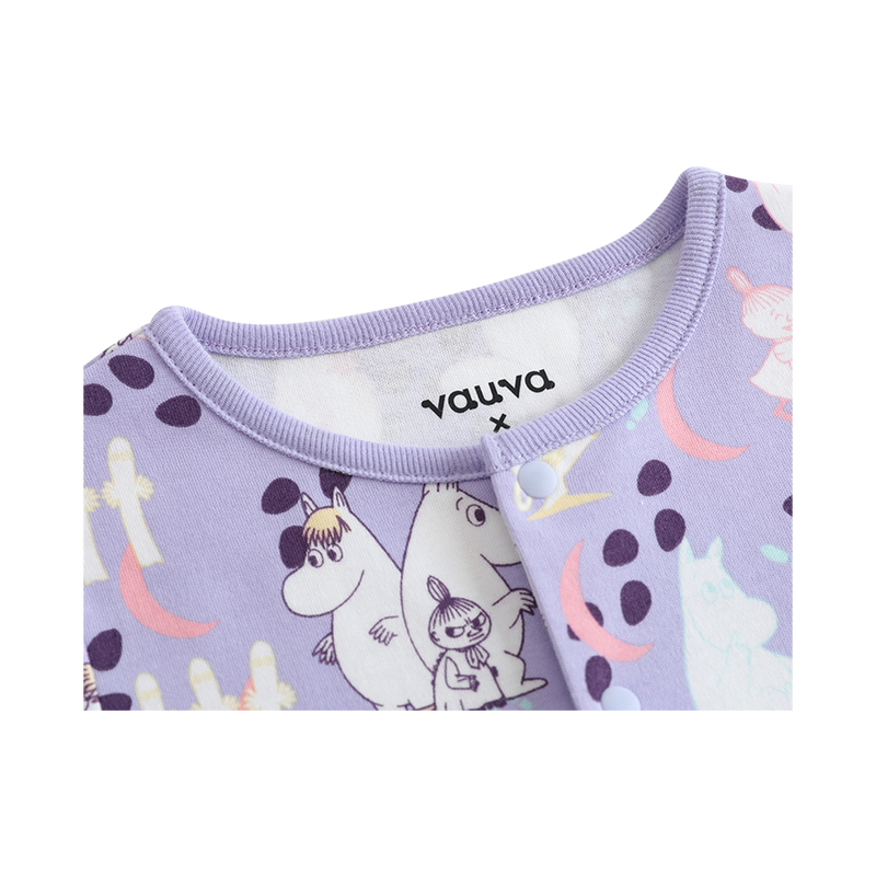 Vauva x Moomin All-over Print Short Sleeves Romper (Purple) product image 1