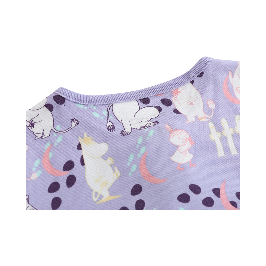 Vauva x Moomin All-over Print Short Sleeves Romper (Purple) product image 4