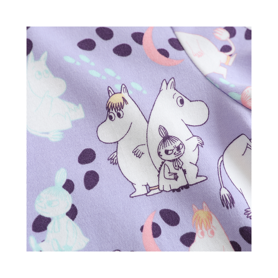 Vauva x Moomin All-over Print Short Sleeves Romper (Purple)