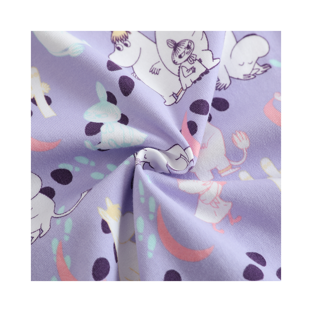 Vauva x Moomin All-over Print Short Sleeves Romper (Purple) product image 6