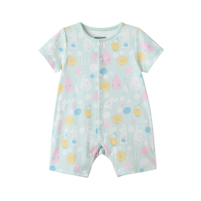 Vauva X Moomin滿地印花短袖連身衣
