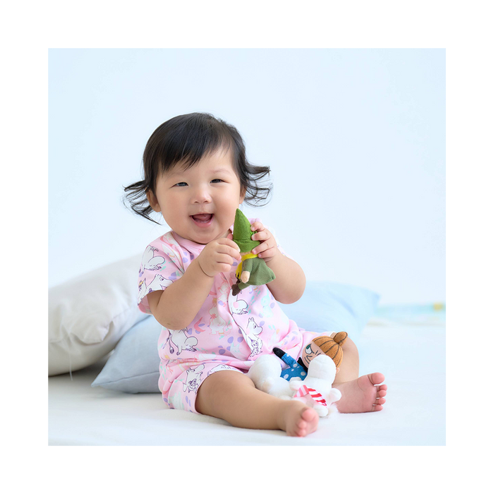 Vauva X Moomin滿地印花短袖連身衣 (粉紅色)