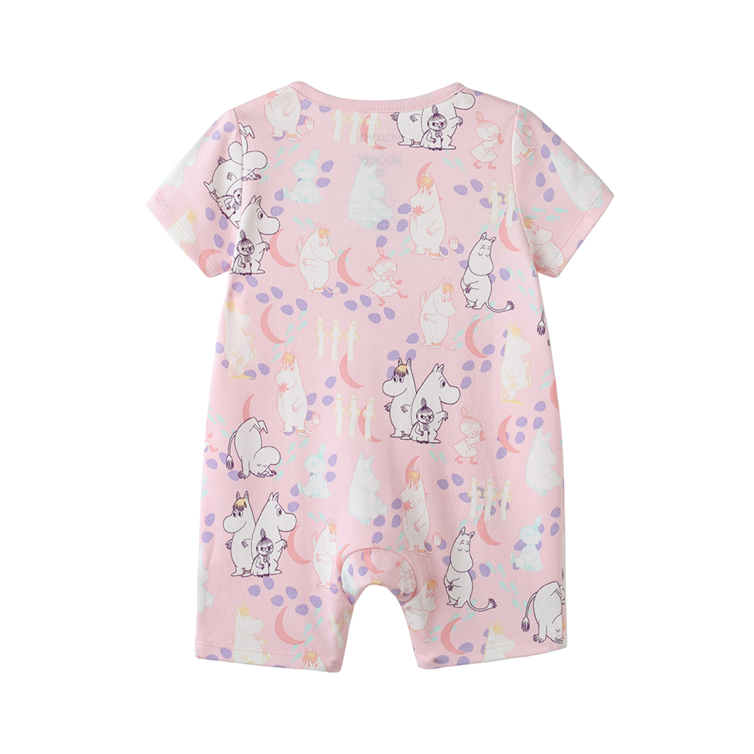 Vauva x Moomin Vauva x Moomin All-over Print Short Sleeves Romper (Pink) Romper