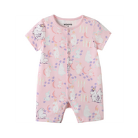 Vauva x Moomin All-over Print Short Sleeves Romper (Pink) product image front 