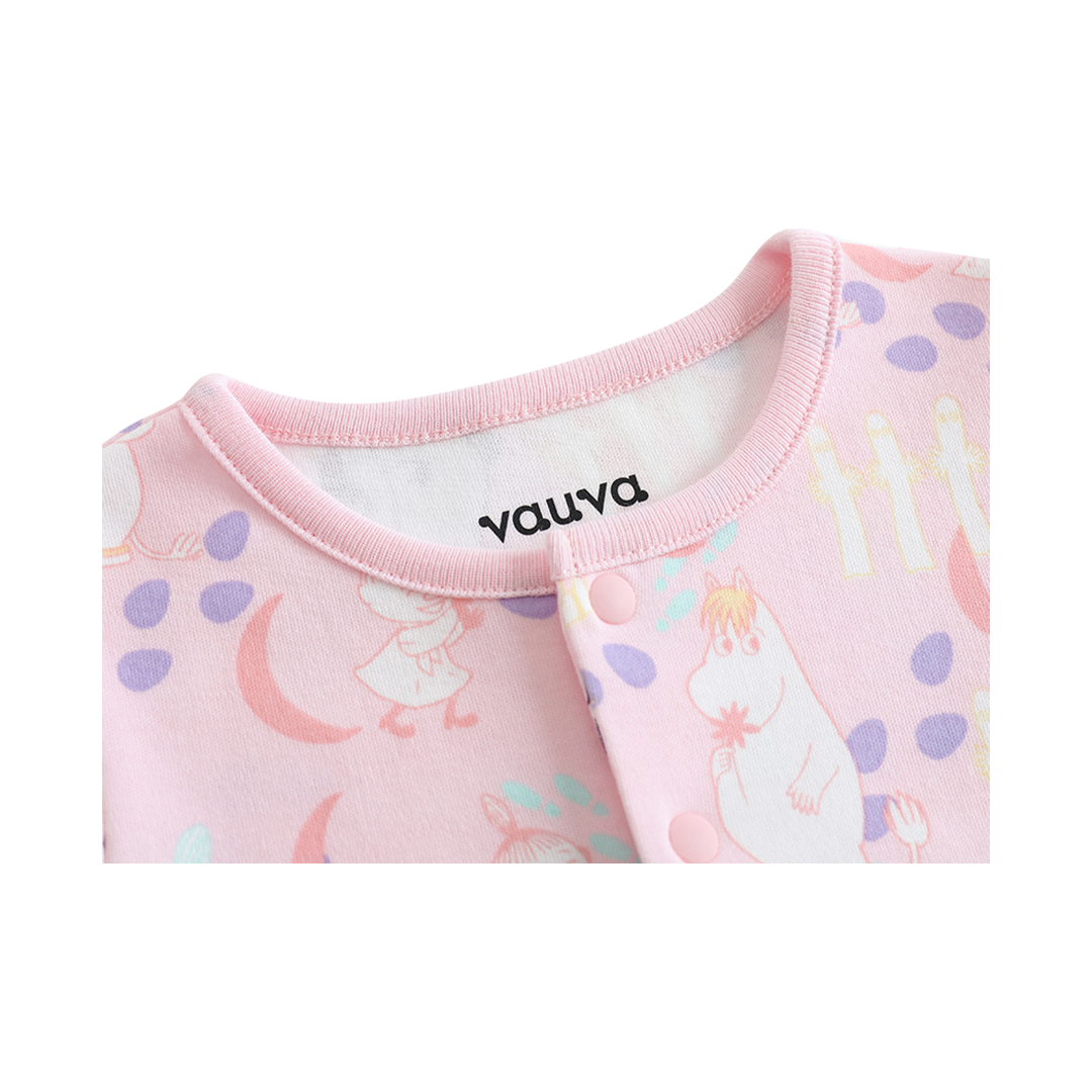 Vauva x Moomin Vauva x Moomin All-over Print Short Sleeves Romper (Pink) Romper