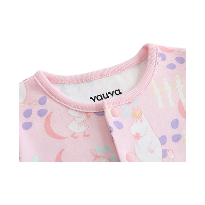 Vauva x Moomin Vauva x Moomin All-over Print Short Sleeves Romper (Pink) Romper