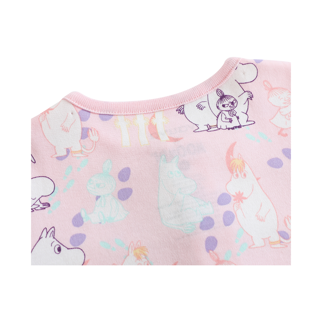 Vauva x Moomin Vauva x Moomin All-over Print Short Sleeves Romper (Pink) Romper