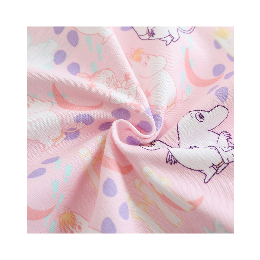 Vauva x Moomin Vauva x Moomin All-over Print Short Sleeves Romper (Pink) Romper