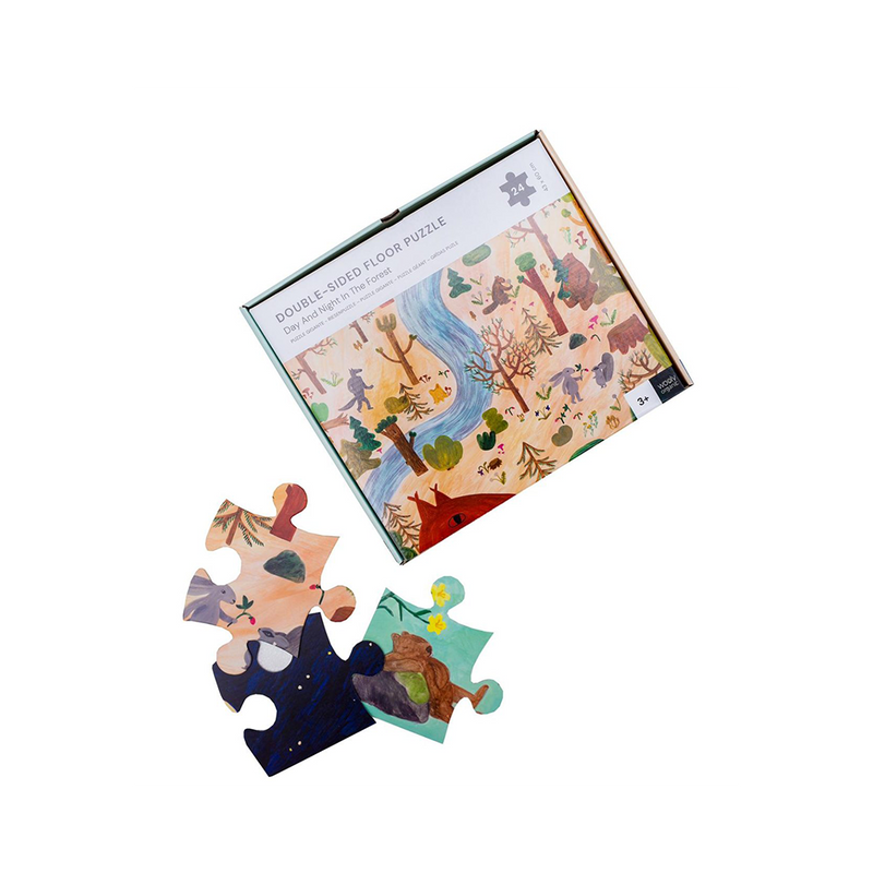 Wooly Organic - LARGE SIZE FLOOR PUZZLE “DAY / NIGHT”