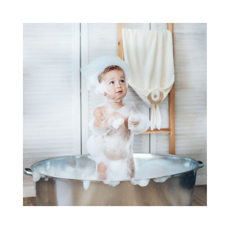 Wooly Organic Baby bath towel with hood – Bunny  (75cmx75cm)