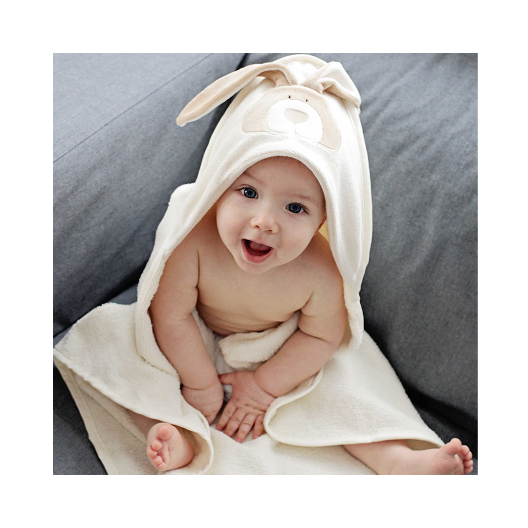 Wooly Organic Wooly Organic Big size baby bath towel - Bunny Towel