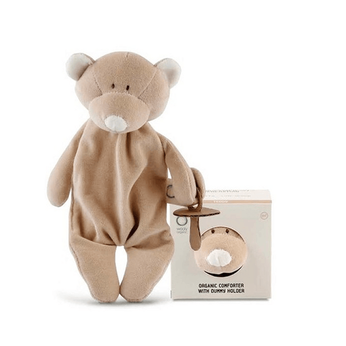 Wooly Organic comforter with dummy holder - Teddy