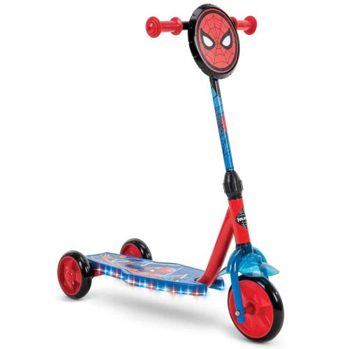 Huffy 漫威蜘蛛俠學前兒童閃輪快裝滑板車
