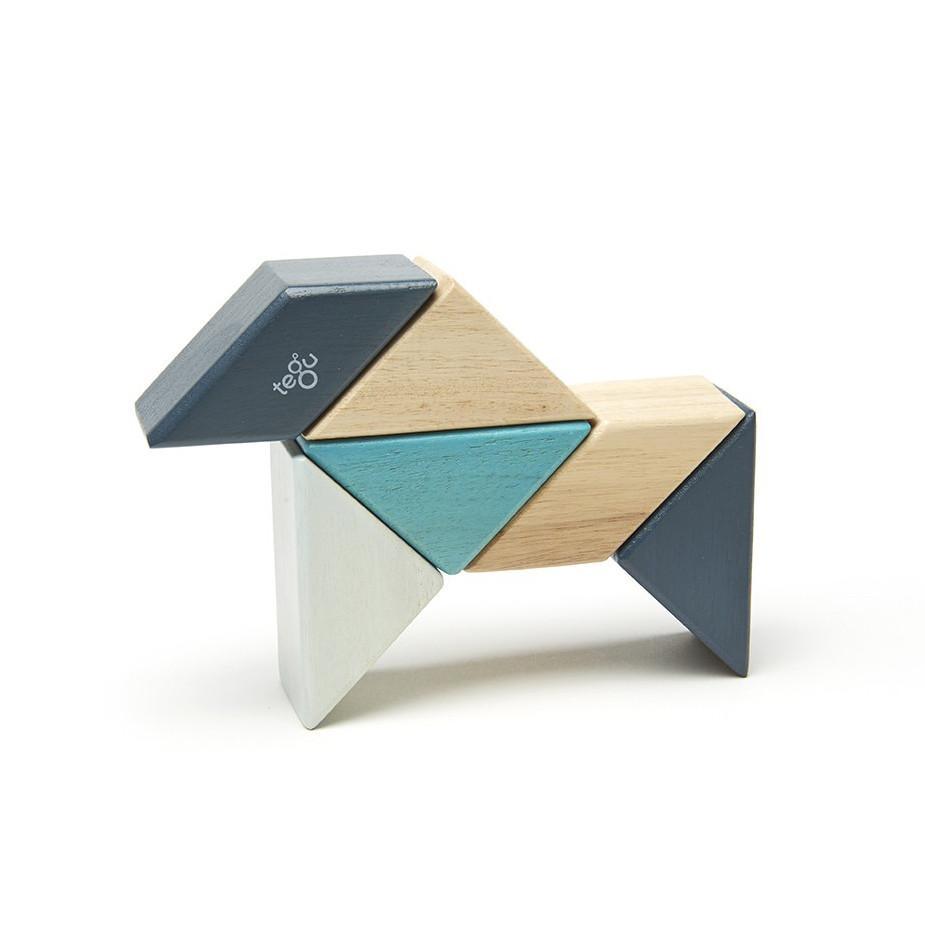 Tegu Tegu - Pocket Pouch Prism (Blue) Wooden Toy